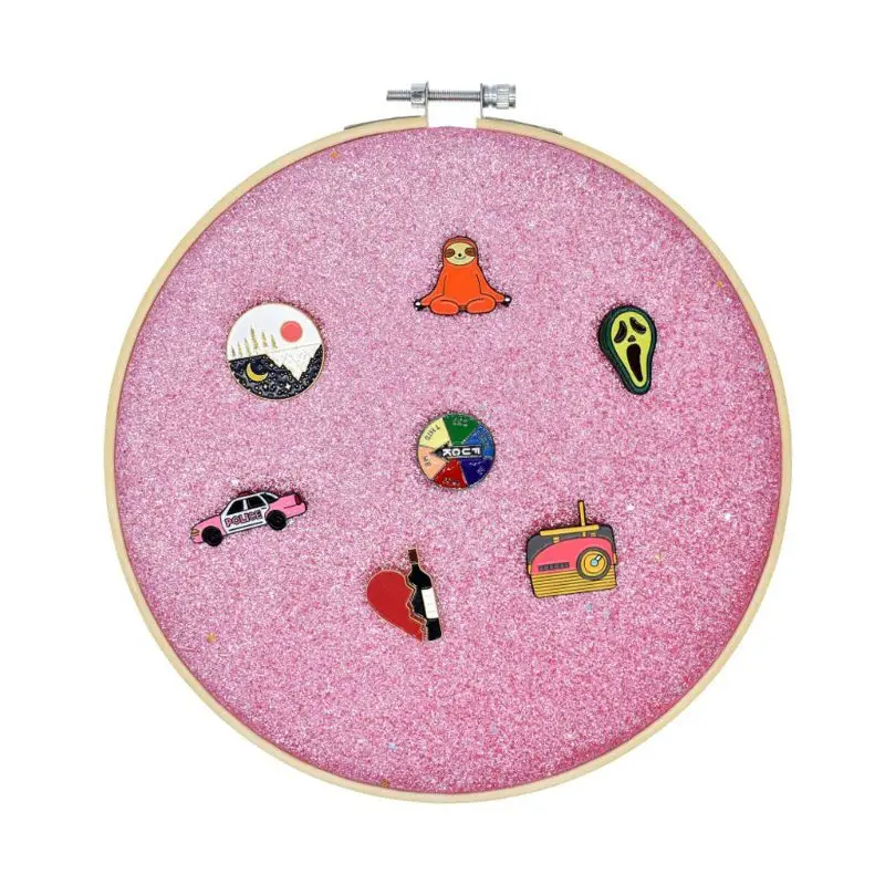 Wall Hanging Pin Collection Display Stand Pin Display Holder Display Board Gift for Friend Kids Children Glitter Board B03E 6
