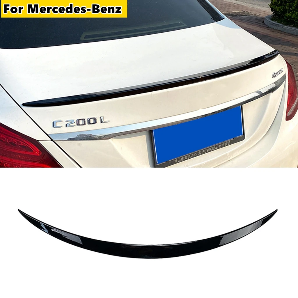 

For Mercedes-Benz W205 C300 C180 C200 C260 2015 2016 2017 2018 2109 2020 2021 Car Tail Wing Rear Trunk Lip Spoiler Trim