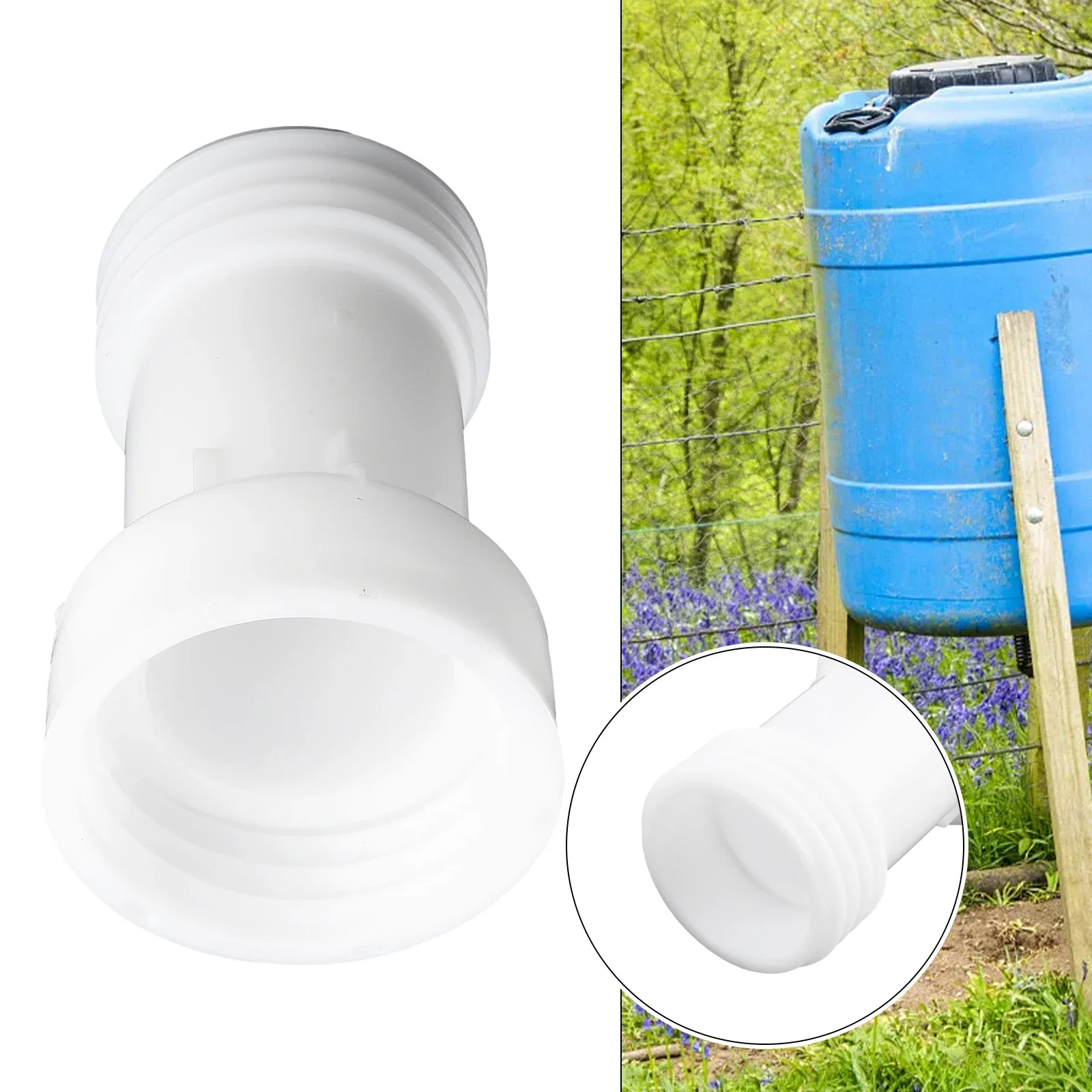 

S60*6 IBC Ton Extension Joint Plastic Joint Dust Drain Tube Discharge Outlet Extension Rainwater Tank Adapter Garden Supplies