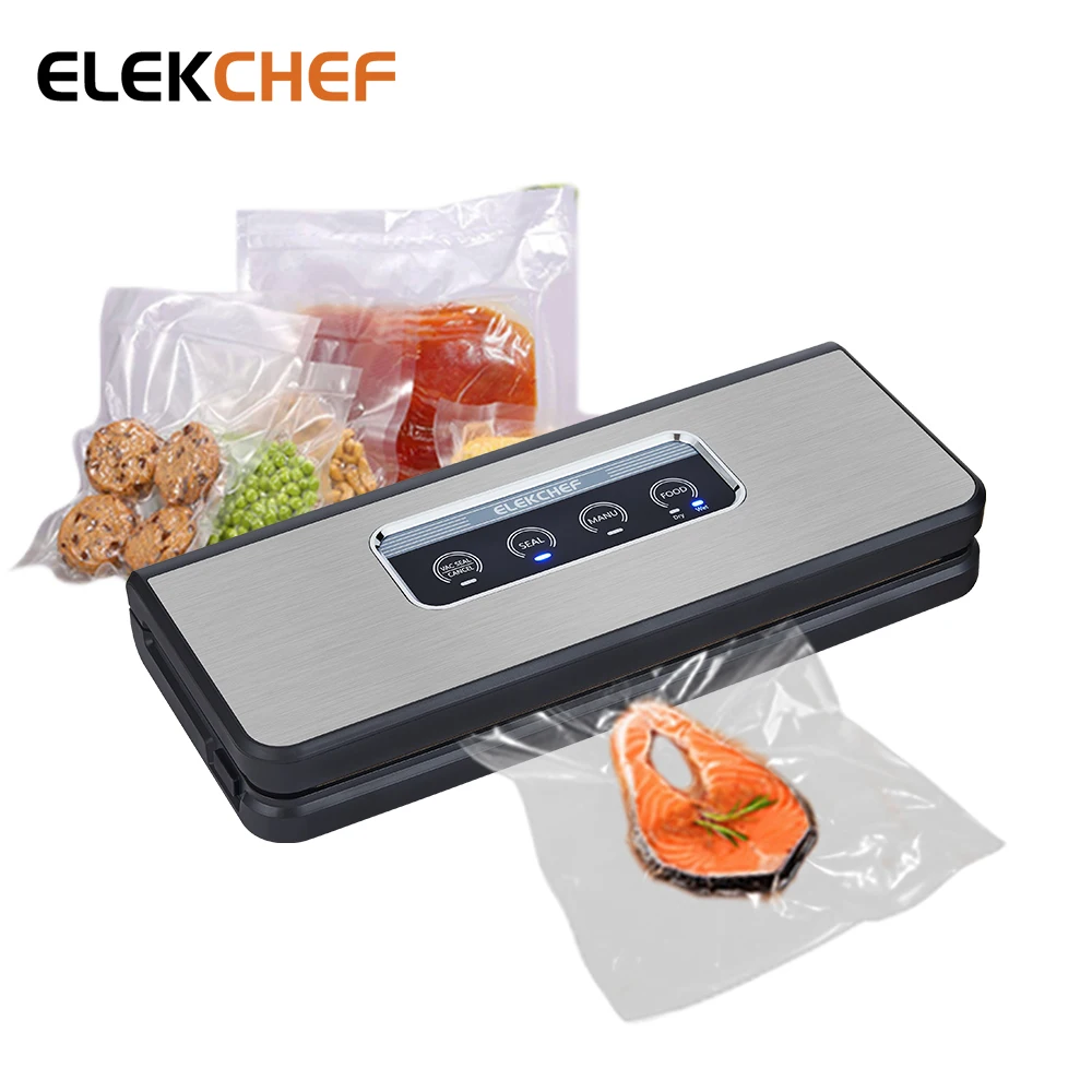 Автоматический вакуумный упаковщик ELEKCHEF с бесплатными вакуумными пакетами