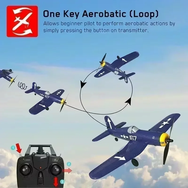 Hot Rc Airplane F4u Corsair Wwii Remote Control Plane Rc Plane 2ghz 4ch 6 Axis 761-8 Rtf Epp Foam Aircraft Kids Toy Special Gift 4