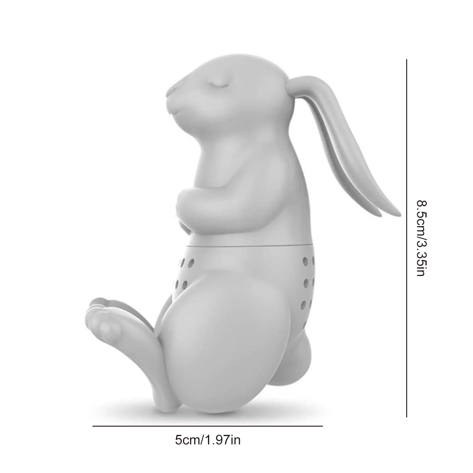 Rabbit Tea Infuser Cute Bunny Silicone Tea Maker Bunny Infuser Filter Strainer Diffuser Filter for Loose Leaf