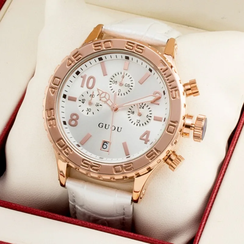 New Women Watch Trend Small Three Needles Sport Lady Quartz Watch Exquisite Fashion Large Disk Waterproof Leather Strap Relogio