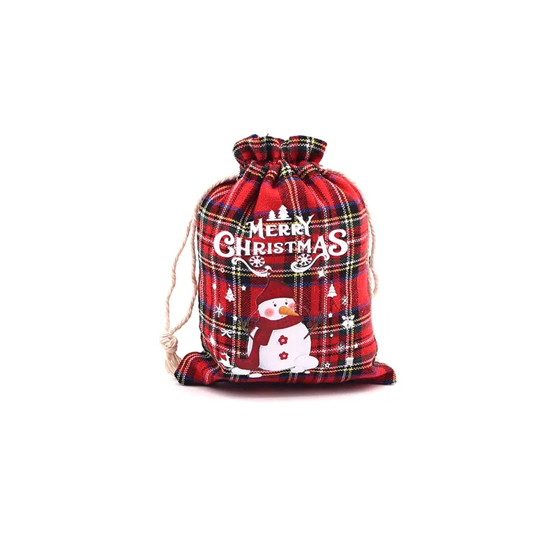 1PC Christmas Gift Bags Small Candy Gift Bag Xmas Drawstring Pouch Party Favor Bags Christmas Party Supplies gift bags christmas gift bags christmas candy packaging