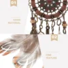 Feathered Tassel Earrings Boho Earrings Dangle Earrings Dream Catcher Earrings Native Jewelry Sets Fashion Jewelry Travel 3
