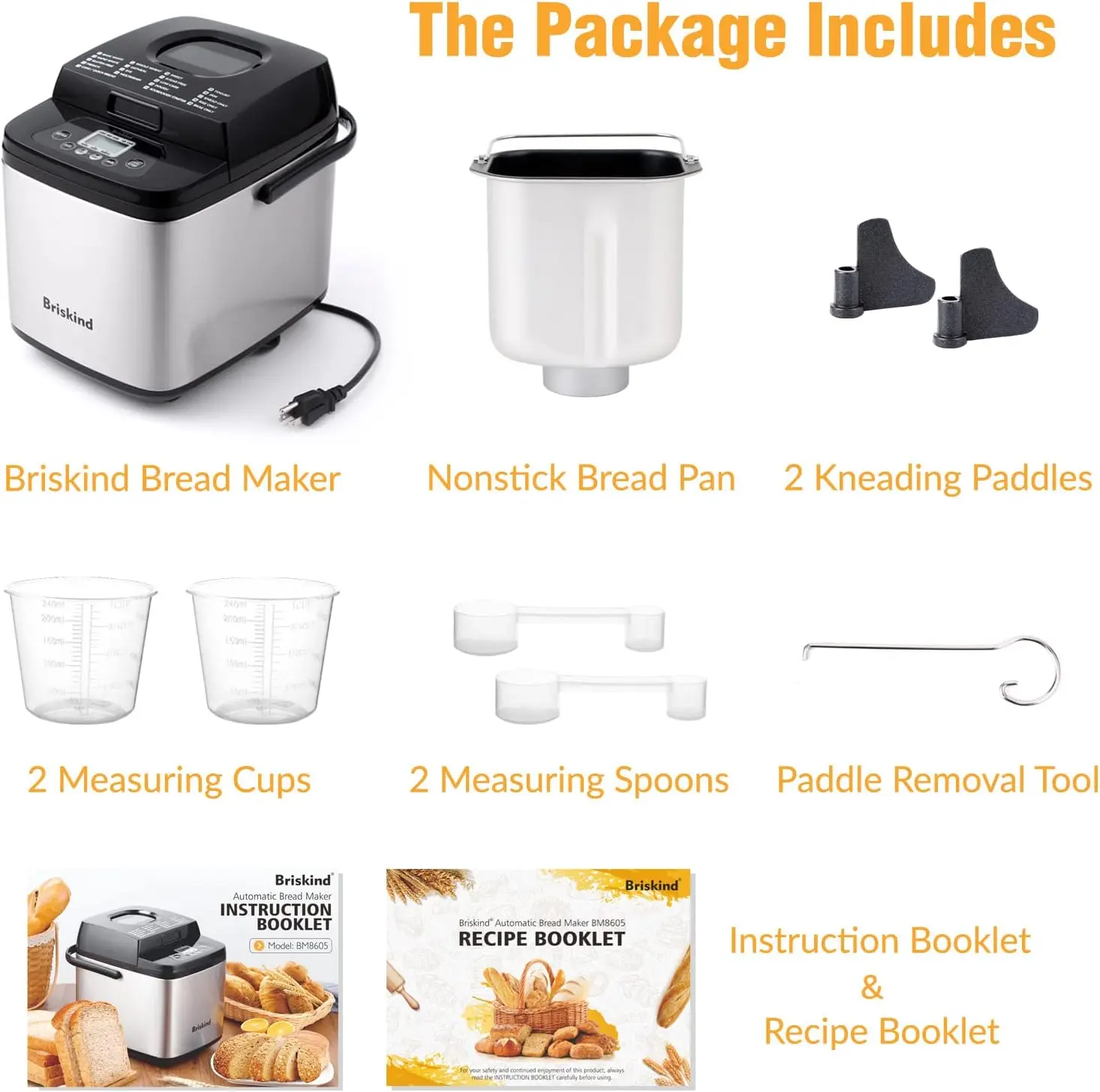 19-in-1 Compact Bread Maker Machine, 1.5 lb / 1 lb Loaf Small with Carrying Handle, Including Gluten Free 4