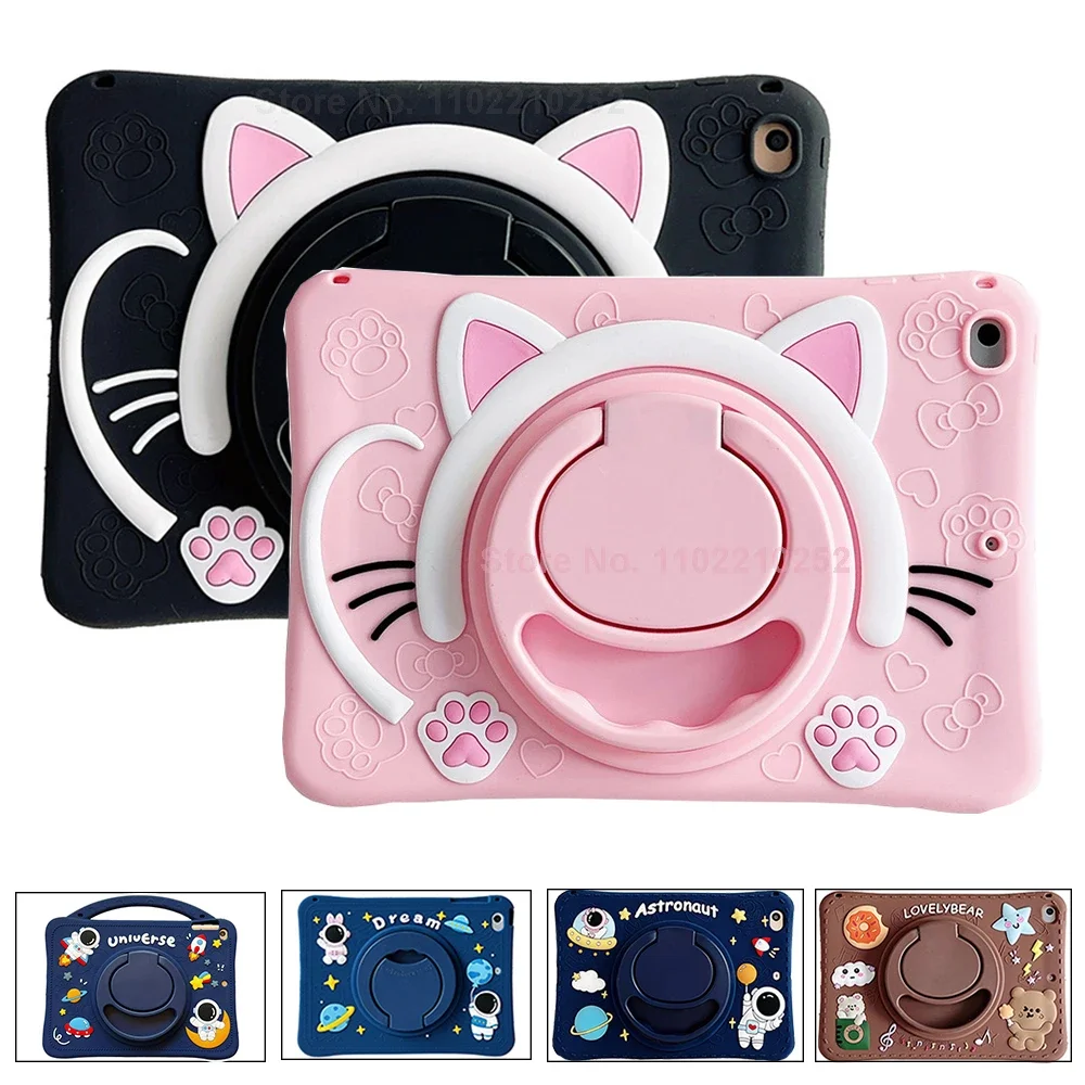 

360 Rotating Kids Case For Samsung Galaxy Tab A8 10.5 A 8.0 10.1 2019 Tablet Stand Cover For Tab A7 10.4 S6 Lite P610 T220 Case
