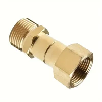 360° rotary joint-anti winding pressure cleaning hose joint solid brass M22-14&15 rotary joint for connecting spray gun to hose 1
