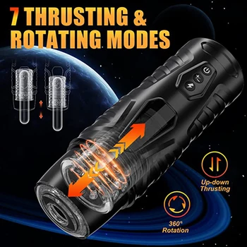 Male Automatic Telescopic Rotation Masturbator Vacuum Electric Vibration Blowjob Maturbation Cup Adult Sex Toys For Men