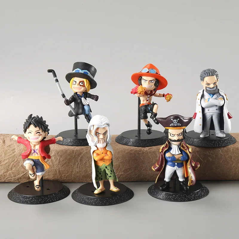 Anime One Piece Monkey D Rufy Ace Sabo Gol D Roger Silvers Rayigh Monkey D Garp Pvc Action Figure Modello Da Collezione Giocattoli Per Bambole