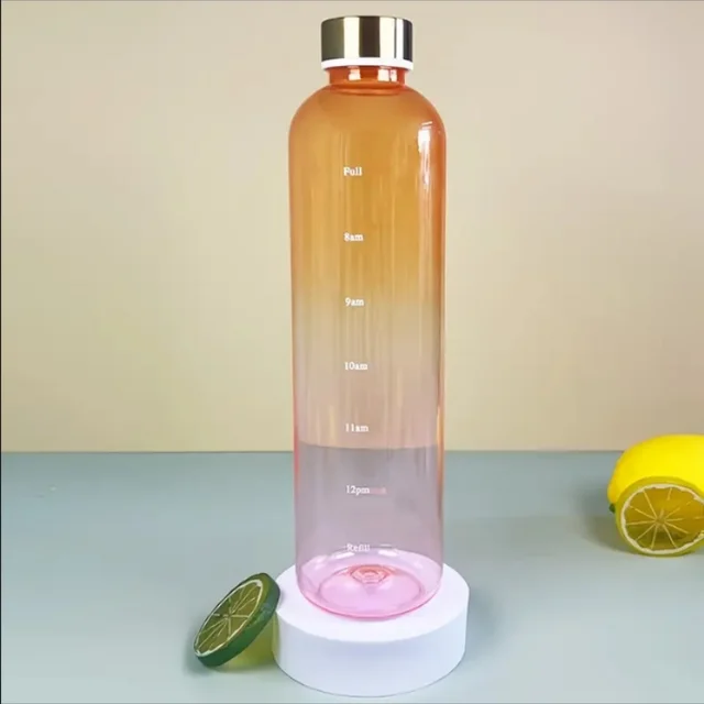 1000ML Portable BPA-Free Gradient Water Bottle - 1pc PC Material, Sealable, High Aesthetic Sports Flask for Outdoor Activities 6