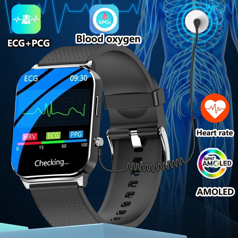 2025 Health Smart Watch NFC ECG Air Pump Blood Pressure Blood oxygen ECG+PPG Bluetooth Call NFC SmartWatch For Men Women Airbag