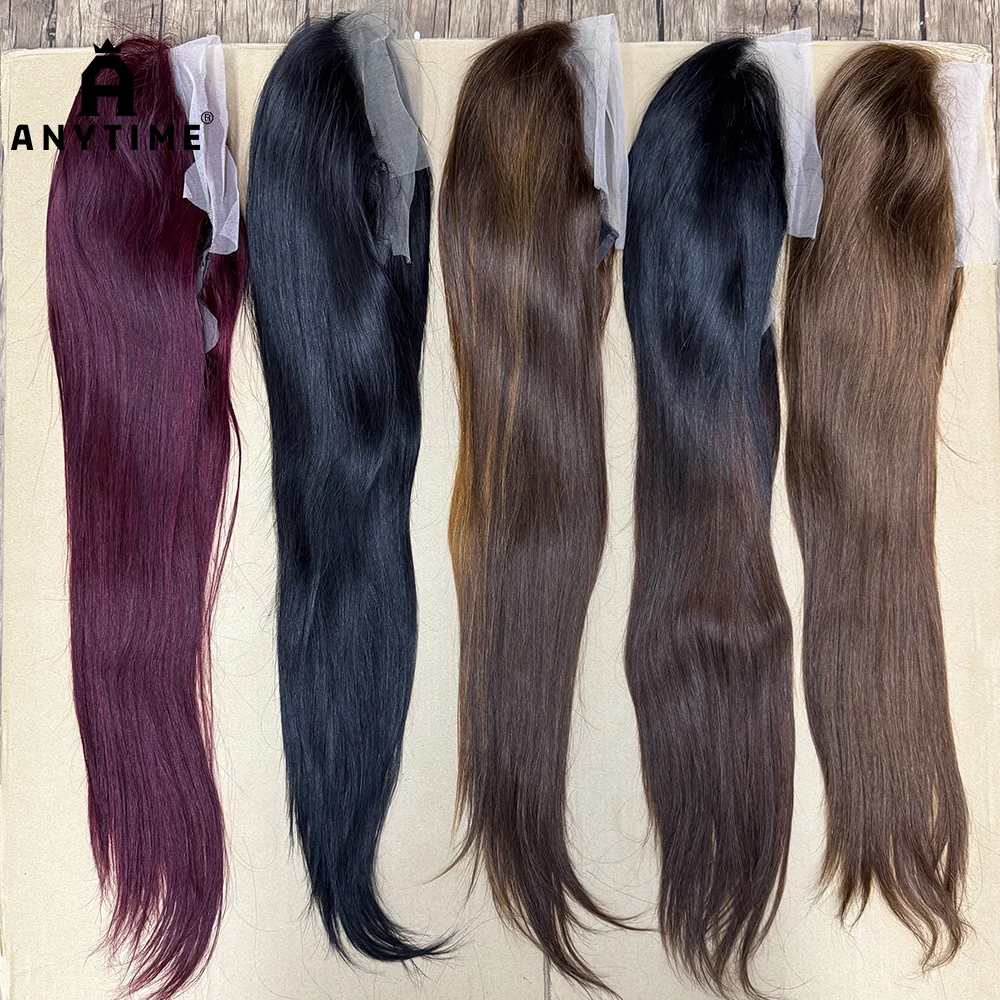 30 inches Straight Front Human Hair Wigs 280% Density 13x4 Transparent Lace Frontal Human Hair Wigs Soft Hair For Black Women