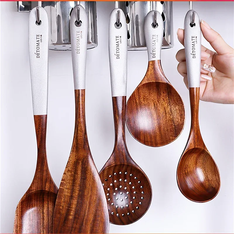 Solid Wood Cooking Tool Teak Spatula Rice Scoop Kitchen Supplies