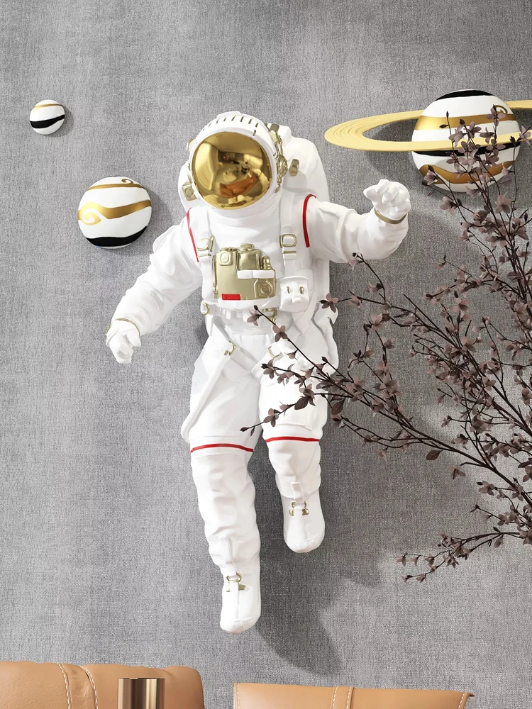Nordic Astronaut Statues Wall Decor Living Room TV Background Wall Decoration Pendant Hotel Children's Room Bedroom Decorations 2