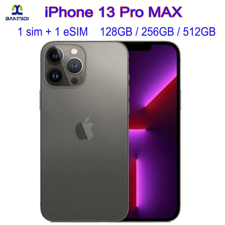 Apple iPhone 13 Pro Max 128/256GB ROM 6.7" Genuine Retina OLED 6GB RAM Unlocked A15 IOS Face ID NFC Mobile Phone