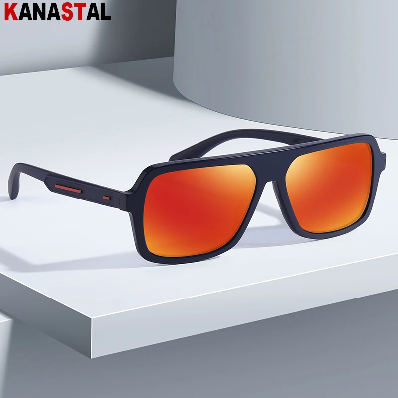 

New Men Polarized Sunglasses UV400 Trendy Colorful Women Sun Glasses Plate TR Eyeglasses Frame Driving Outdoors Sunshade Eyewear