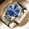 Men's Luxury Quartz Watch Original Design Waterproof Date Week Luminous Wristwatch Stainless Steel Men's Sports Watches Reloj 1