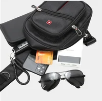 SWISS hommes sacs de poitrine loisirs de plein air sac à bandoulière étanche grand espace sac de poitrine hommes pratique sac à bandoulière Durable 5