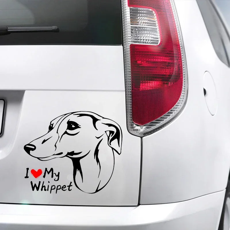 

Черная прозрачная Автомобильная наклейка Whippet Dog, виниловая наклейка, водонепроницаемые украшения для мотоцикла, бампера, ноутбука, 10 см