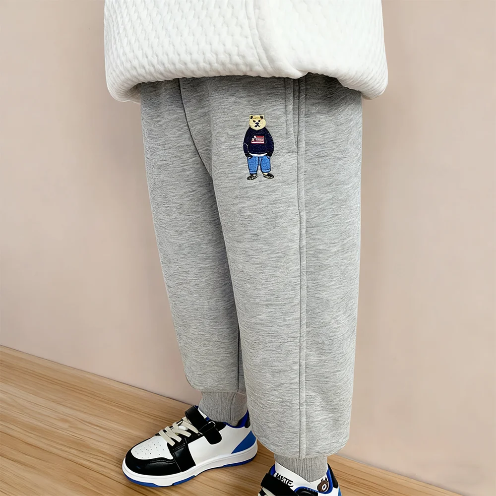 1 قطعة الفتيان الفتيات صوف الضأن السراويل الخريف الشتاء الأطفال سميكة و أفخم Trouse طفل الرياضة بانت الطفل الدافئة الثلوج السراويل الطويلة