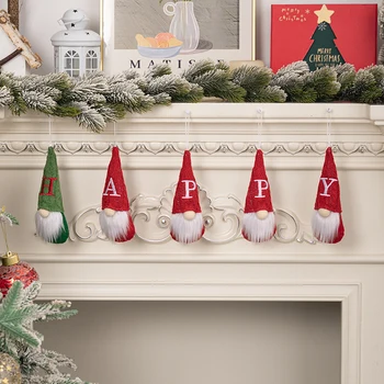 Gnome Christmas Faceless Doll Xmas Tree Hanging Gnome Plush Gonk Santa Doll Pendants Ornament Navidad Natal New Year