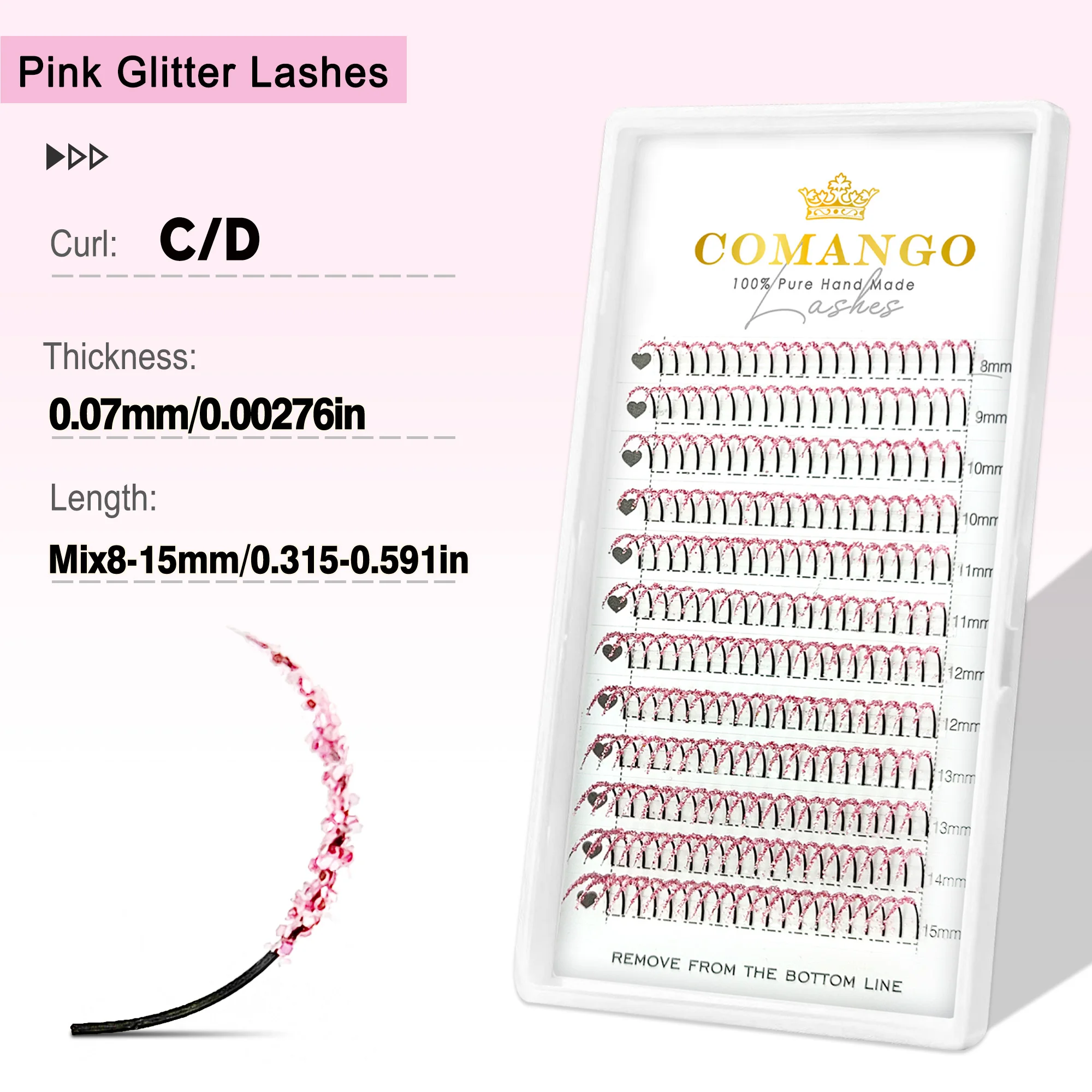 CoMango رموش ملونة بريق مختلط لامعة مهرجان ملونة ر...