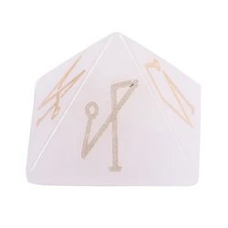 Genuine Amethyst Crystal Pyramid Energy Healing Stone Jewelry (White Crystal)