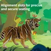 3D Animal Puzzles Panda Giraffe DIY Assembling Science Model Ornaments Puzzle Simulation Toys Kids Toys Parent-child Interaction 3