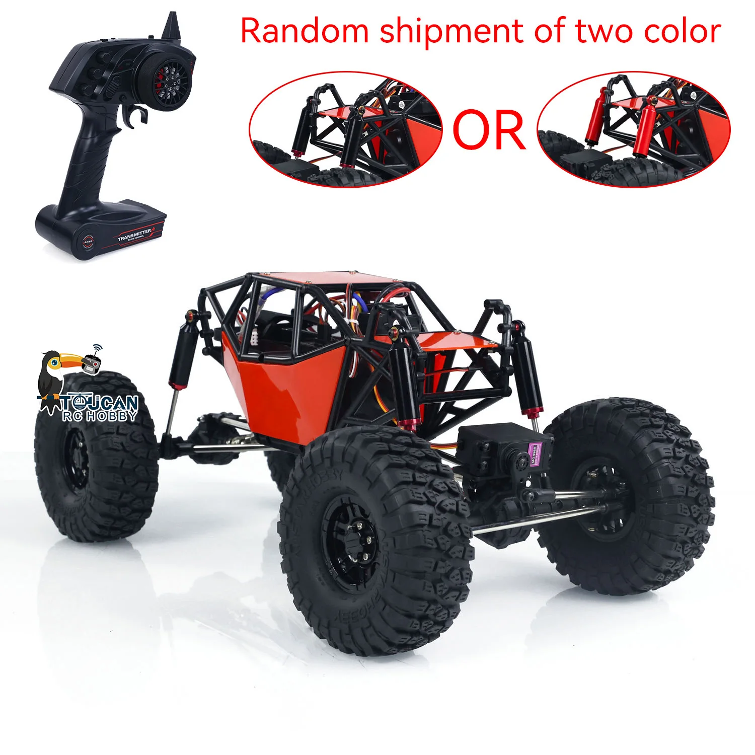 Voiture RC 1/10 4x4 Tout-Terrain 30km/h - Vert ou Rouge