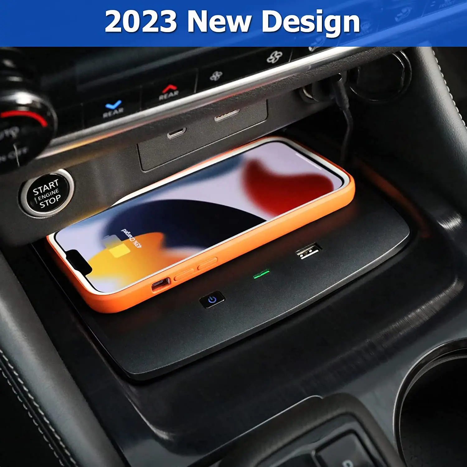 Qi Car Wireless Charger For Nissan X Trail Rogue T33 2021 2022