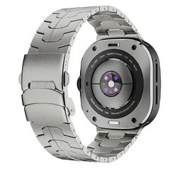 Premium Stainless Steel Watch Strap - Sleek Metal Bracelet - Galaxy Ultra 47mm (Titanium Color)