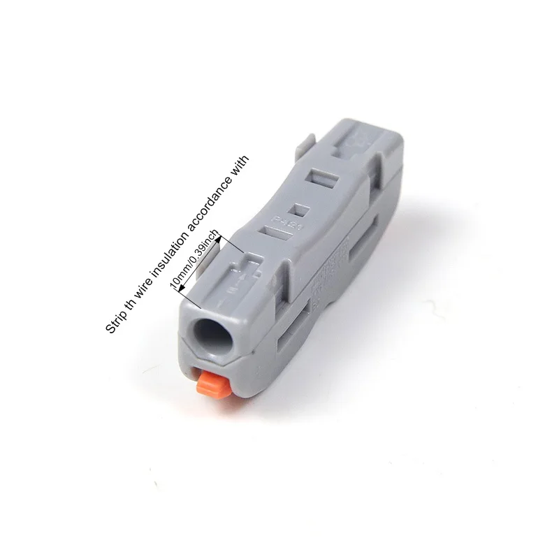 Description Picture 6 of item34pcs 28-12 AWG 1-to-1 Terminal Lever Wire Connector For Quick Connection In-line Wire Connector Compact Splice Insulated