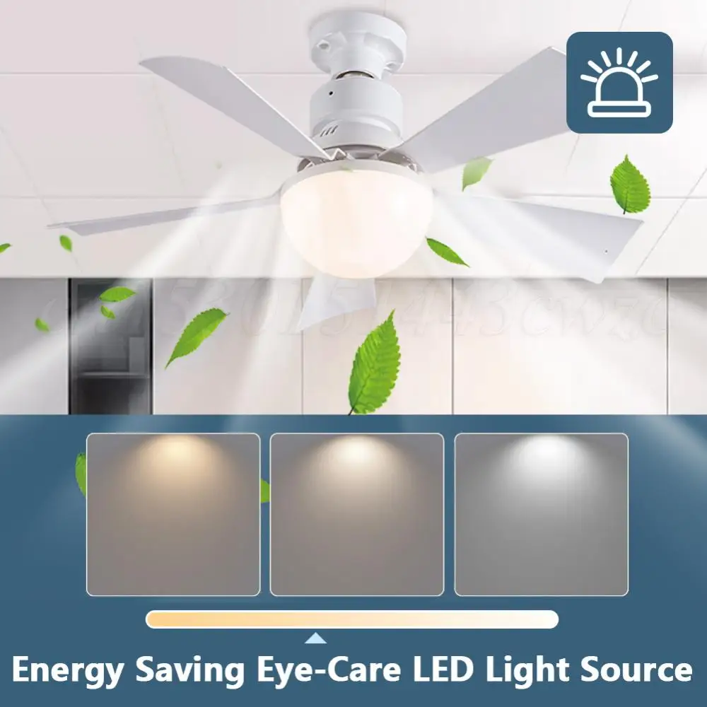 30W LED Ceiling Fan Light with Remote Control E27 Ceiling Fans Light 3 Speed Adjustable Modern Ceiling Fanlight for Home Bedroom