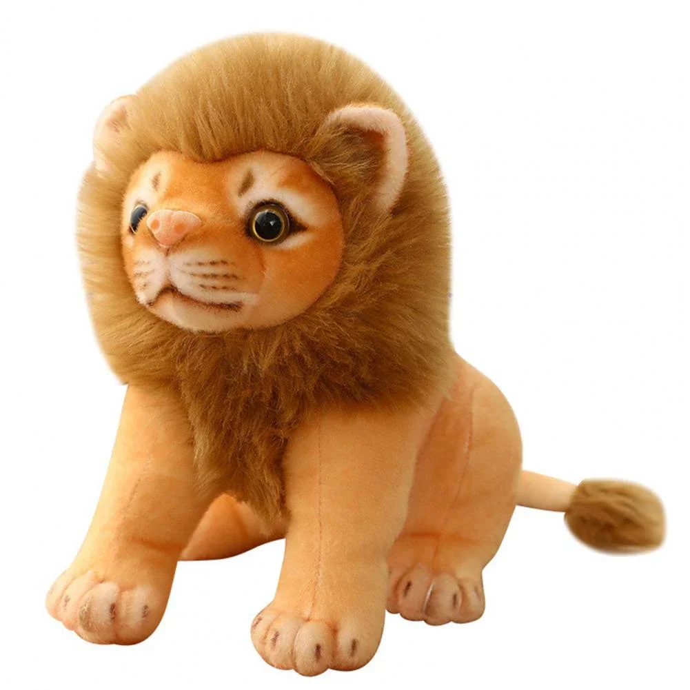Cute Lion Plush Toy Simulation Soft Kawaii Animal Lion Doll Plush Pillow Cushion Children Toy Christmas Gifts