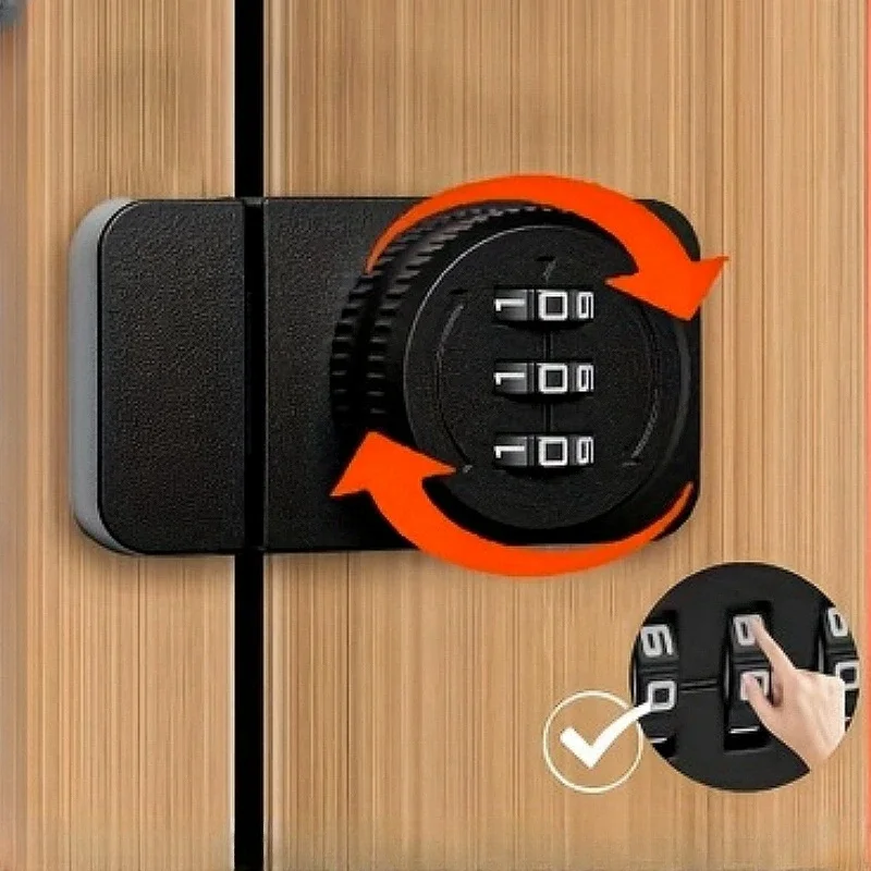 Keyless Combinação Bloqueio com Código Digital sem Perfuração Senha Vitrine Buckle Locker Hardware Vidro Porta do Armário