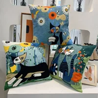 Decorative Pillowcases with Picasso Abstract Paintings, Embroidered Cushions Covers 2
