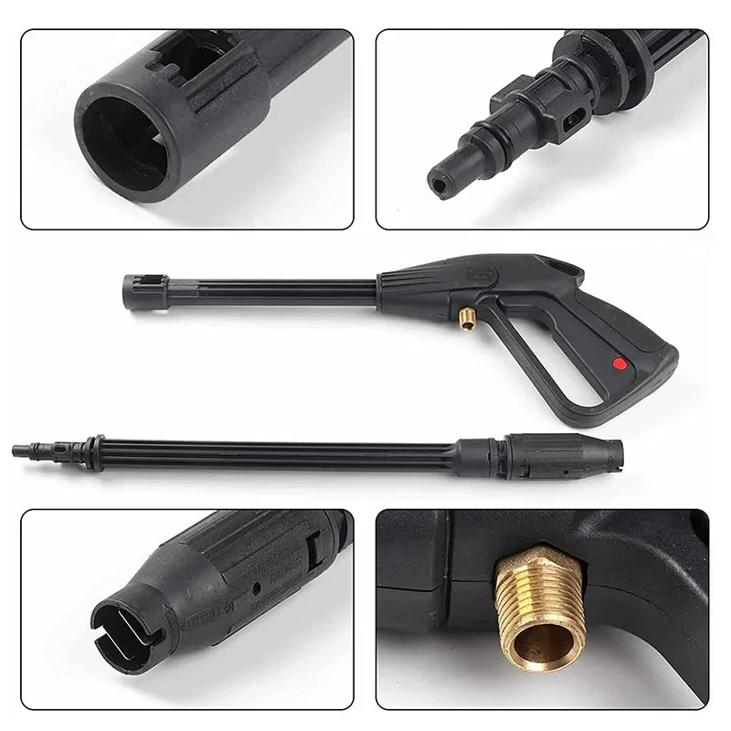 High Pressure Washer Spray Gun Jet Lance Nozzle Car Clean Washer Jet Water Gun Spear Wand for Lavor Bauker Vax Craftsman Generac 4
