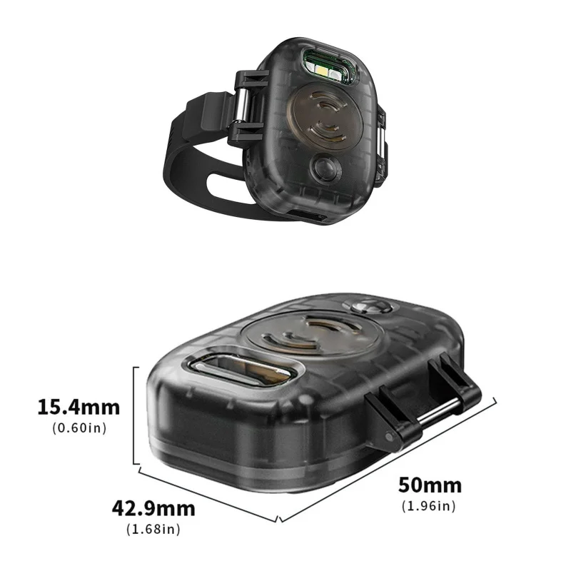 Alarma sonora luminosa para dron 120dB + LED 120 lúmenes, batería USB-C