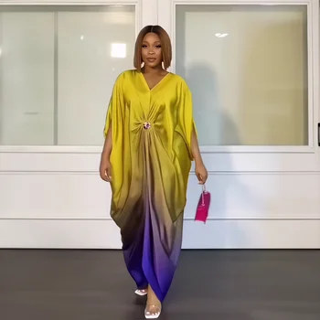 2023 Summer African Fashion Design Sleek rayon dress Nigeria's latest abaya 1