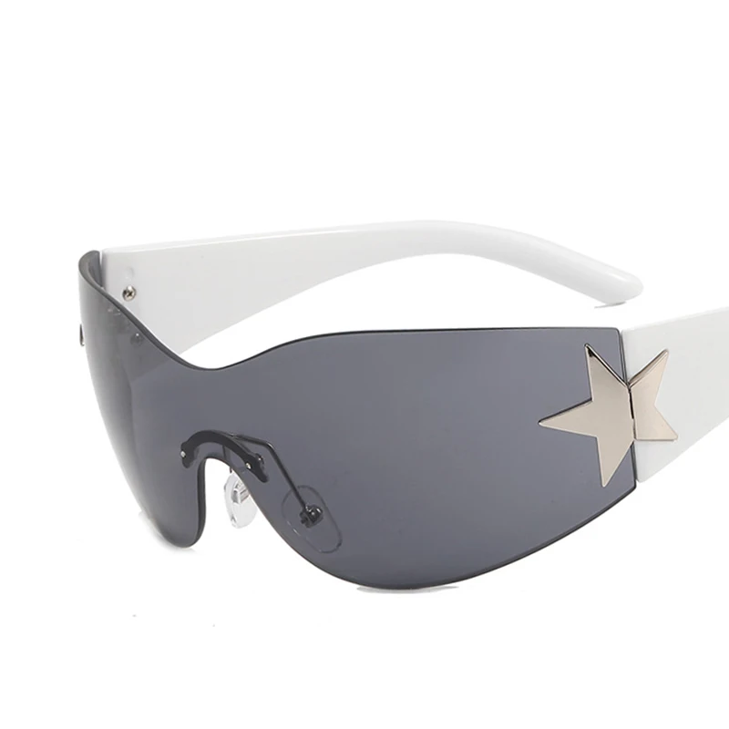 Y2K Aesthetic Sunglasses Silver Demon • Aesthetic Shop