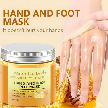 50g Turmeric Vitamin C Hand and Foot Mask, Plant Care, Moisturizing and Moisturizing, Instant Wash, Smooth Repair, Light Skin Nutrition, One Step Fresh Skin