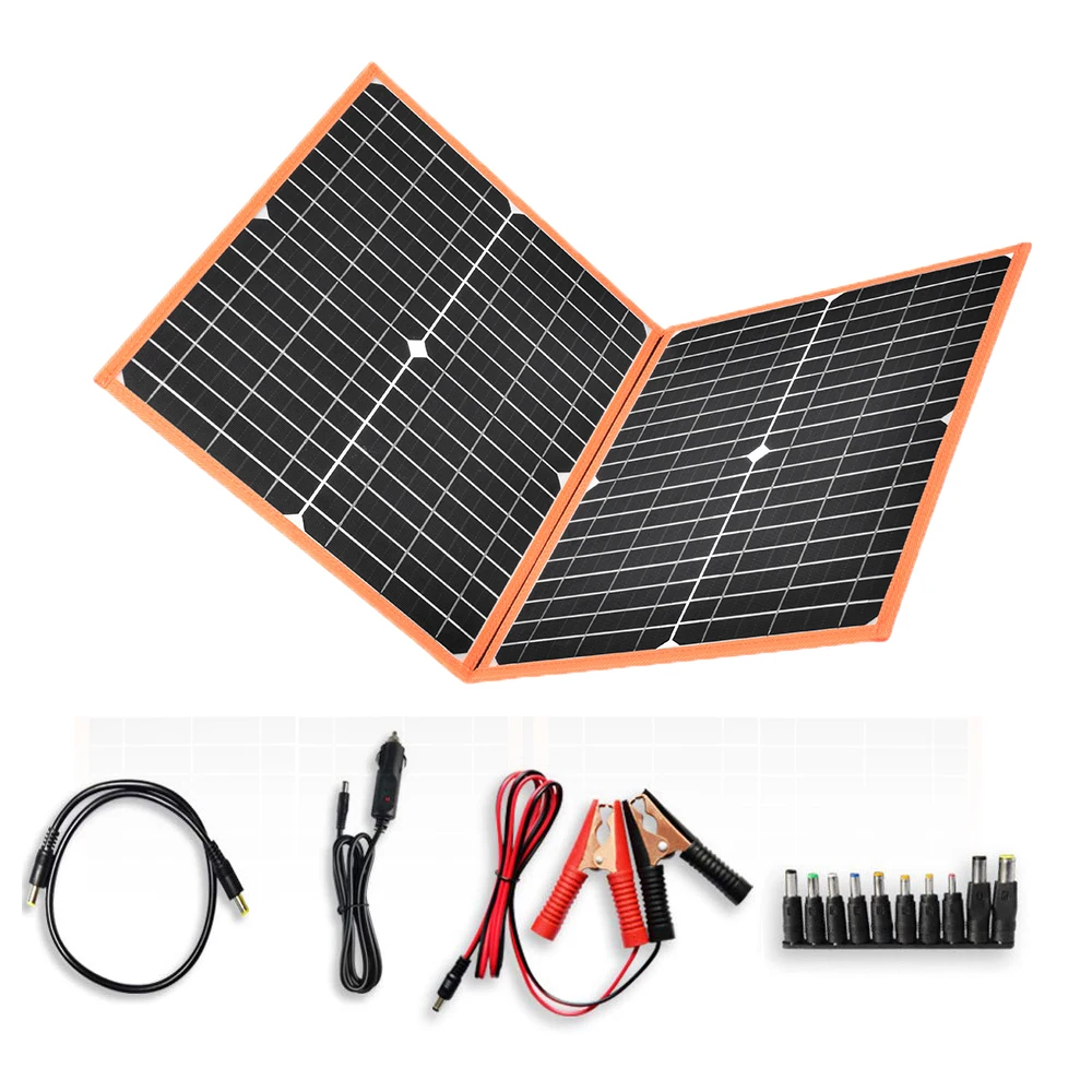 Xinpuguang foldable solar panel 40w 50w 60w 80w 100w 12v portable flexible usb solar cell kit for boats outdoor camping car RV