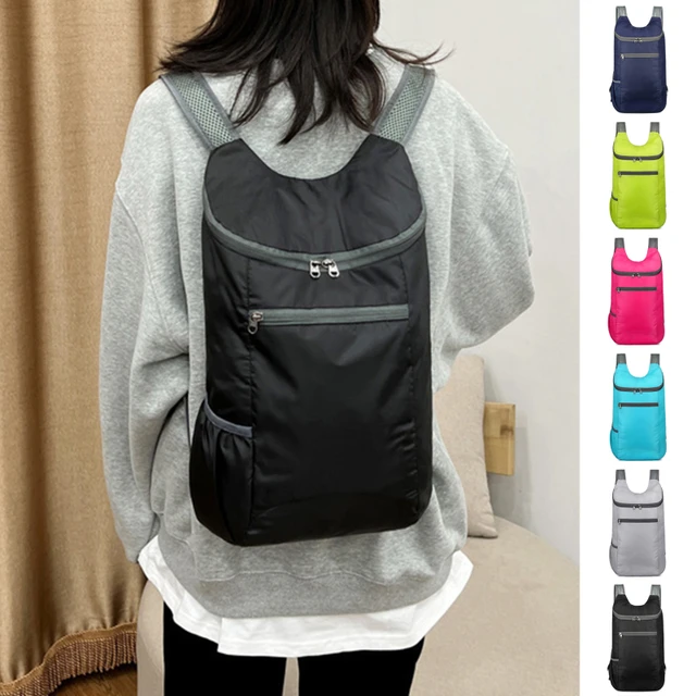 Women's Backpack Zipper Multicolor Portable Foldable Lightweight Convenient Outdoor Sports Travel Gift Female's Backpack