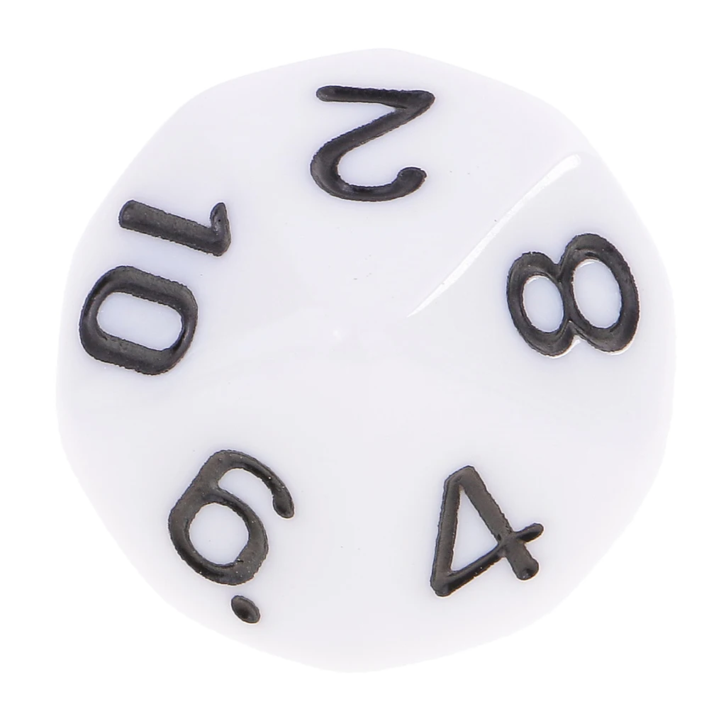 10pcs 10 Sided Dice D10 Polyhedral Dice Table Games Pub Club Games Supplies Dungeons and Dragons Table acrylic dice game dice dice set