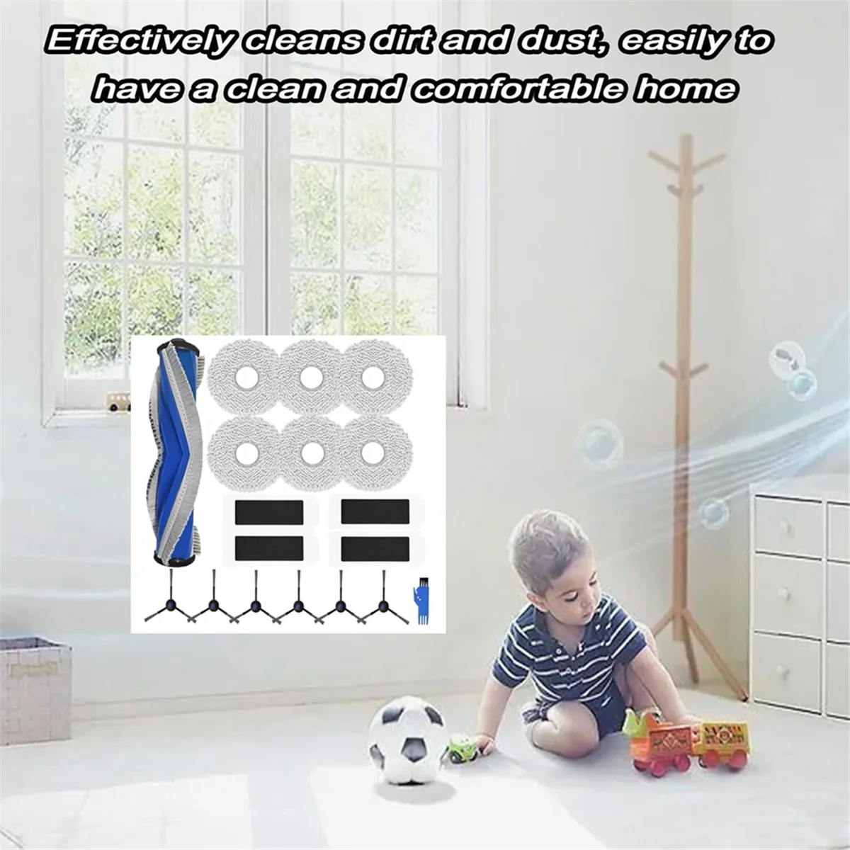 For Ecovacs DEEBOT T30S/ T30S Combo/ T30 PRO Omni for Yeedi M12 Pro Vacuum Cleaner Main Side Brush Hepa Filter Mop Cloth 6