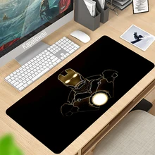 Grande gaming mousepad arte homem de ferro mouse almofada computação tapete do mouse gamer mesa xxl para teclado pc tapete do rato lol dota2