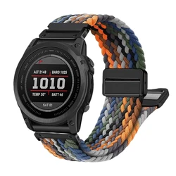 Quick Fit Elastic Nylon Wristband Strap in 22/26mm - Quick fit 26mm (Gray orange)