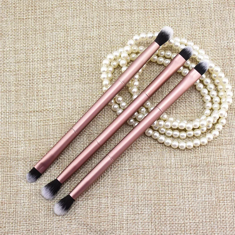 Multifunctional Double Ended Eyeshadow Eye Shadow Makeup Cosmetic Brush Tools Champagne Gold Eyeshadow Makeup Beauty Brush 1Pcs makeup brush set makeup brush