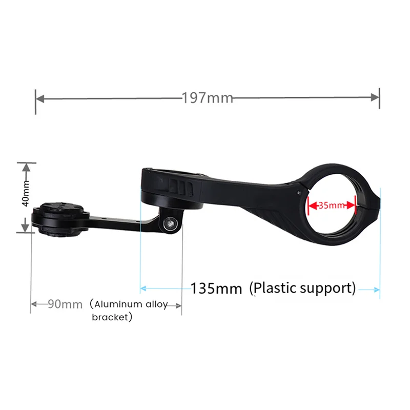 Garmin Insta360 스포츠 카메라용 GORPO 거치대 램프 거치대, 알루미늄 합금 코드 계량기 거치대 익스텐션 커넥터